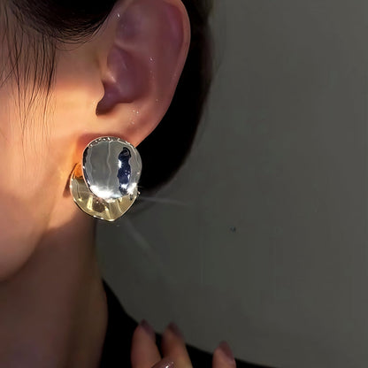 14K Gold-Plated Contrast Disc Earrings