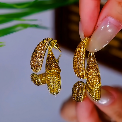 14K Gold-Plated Cross Earrings