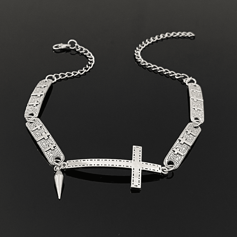 14K Gold-Plated Cross Rivet Choker