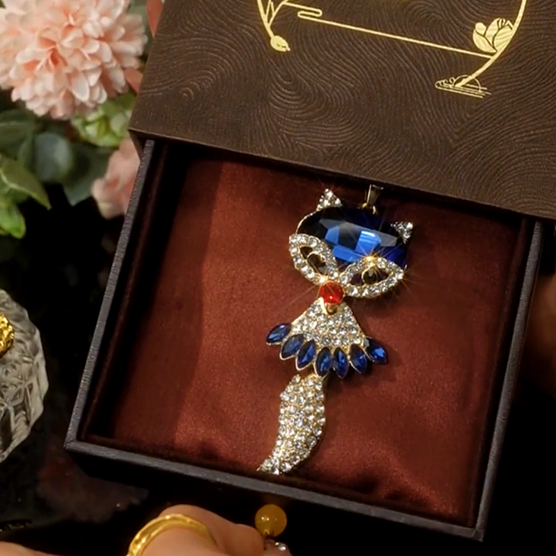 14K Gold-Plated Cute Smart Girl Fox Necklace
