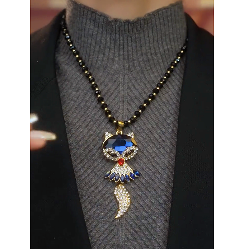 14K Gold-Plated Cute Smart Girl Fox Necklace