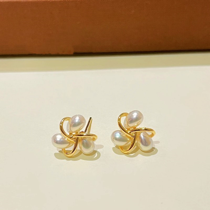 14K Gold-Plated Diamond Bead Stud Earrings
