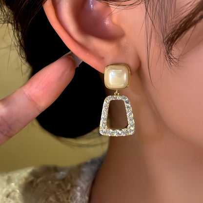 14K Gold-Plated Diamond Bead Tassel Earrings