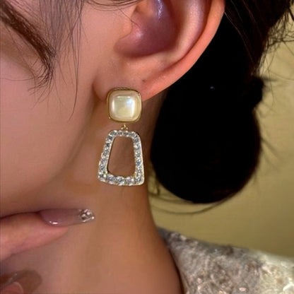 14K Gold-Plated Diamond Bead Tassel Earrings