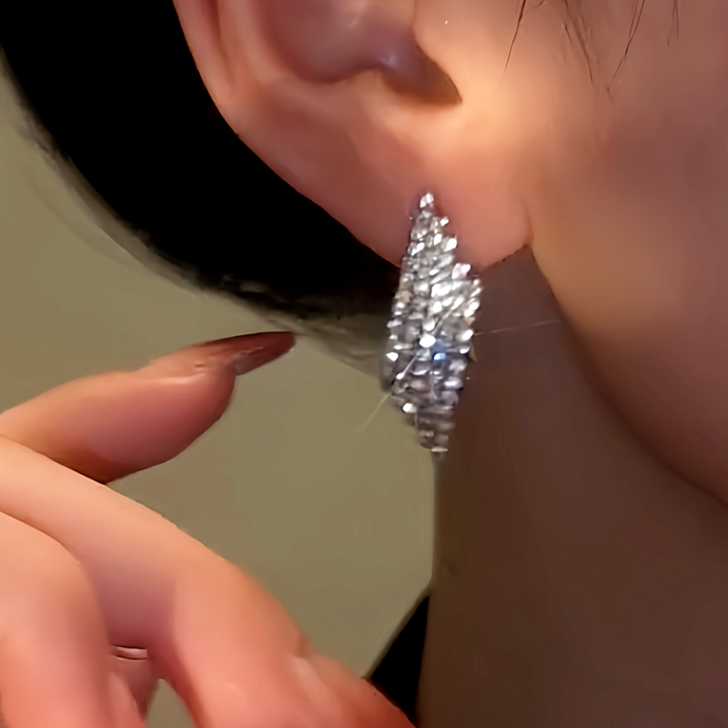 14K Gold-Plated Diamond Earrings