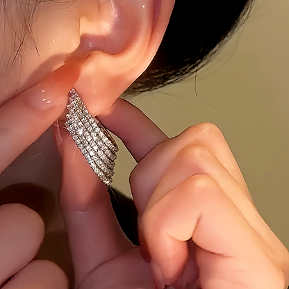 14K Gold-Plated Diamond Earrings