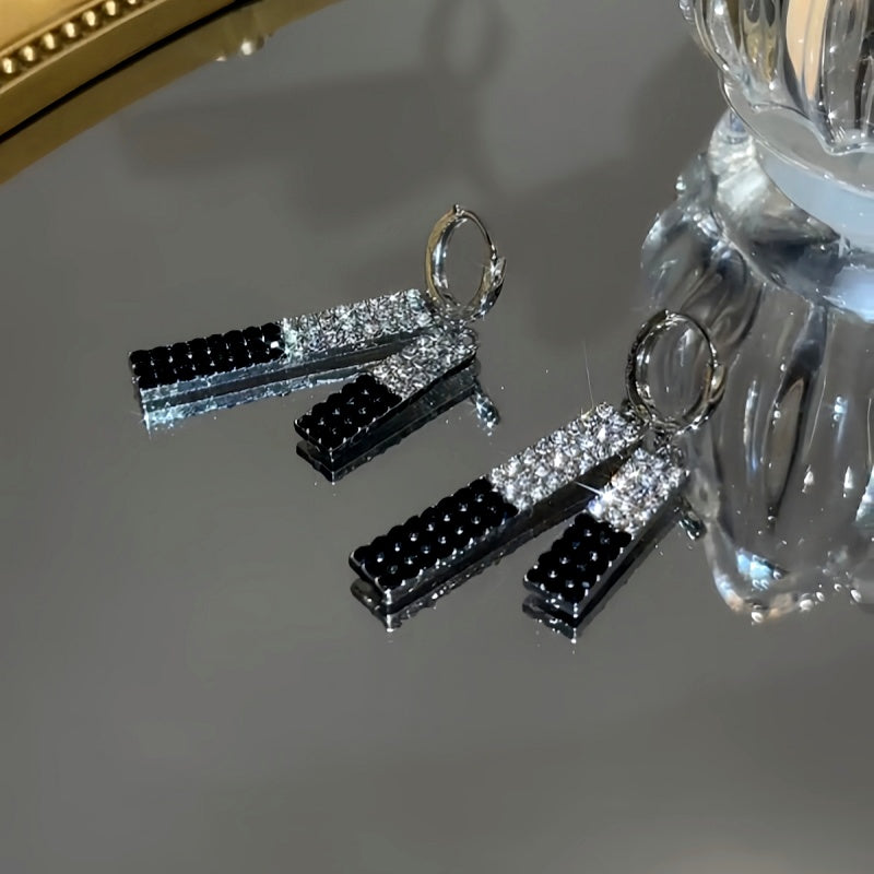 14K Gold-Plated Diamond Tassel Earrings