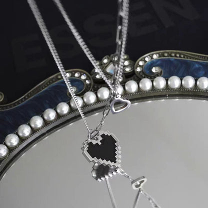 14K Gold-Plated Double-Layer Heart-Design Necklaces