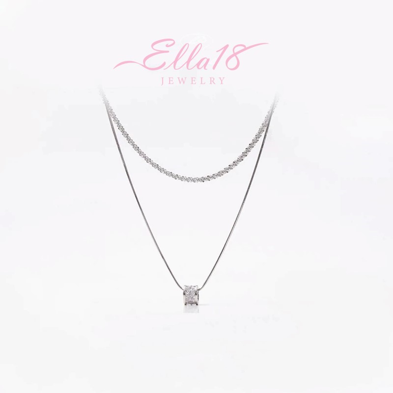 14K Gold-Plated Double-Layered Chain Necklace