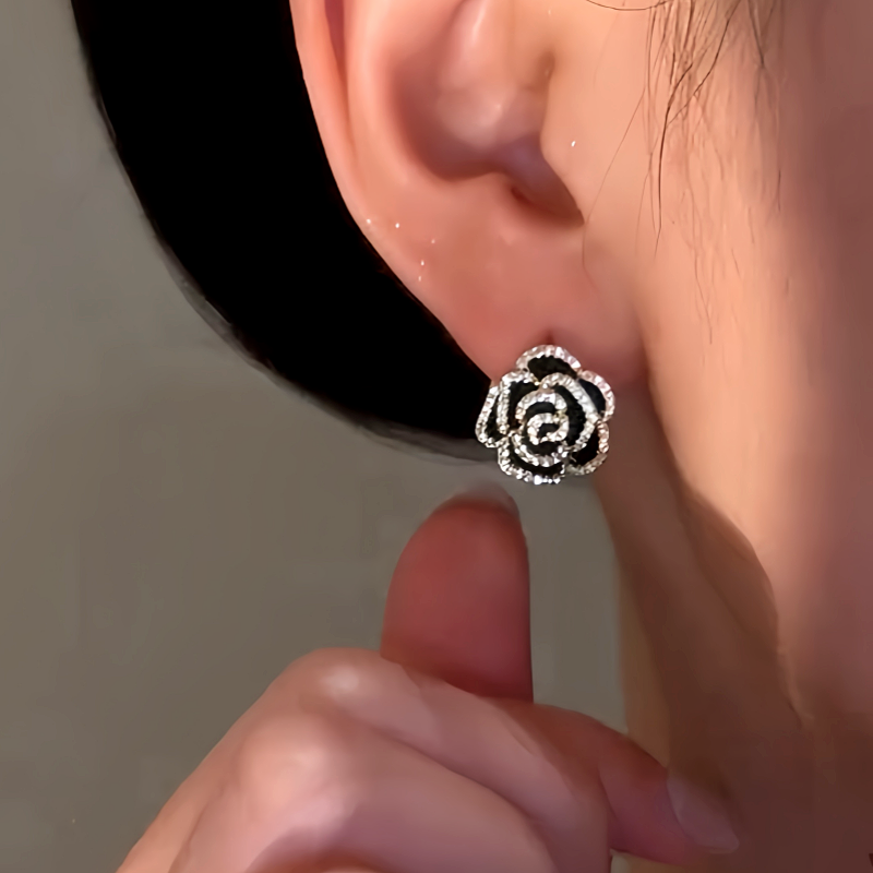 14K Gold-Plated Double-Sided Rose Earrings