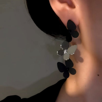 14K Gold-Plated Elegant Butterfly Tassel Earrings