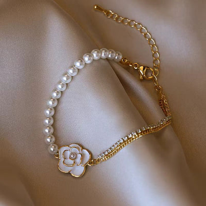 14K Gold-Plated Elegant Camellia Bracelets