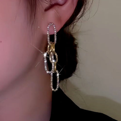 14K Gold-Plated Elegant Chain Tassel Earrings