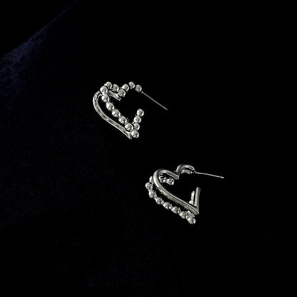 14K Gold-Plated Elegant Double-Layer Hollow Heart Earrings