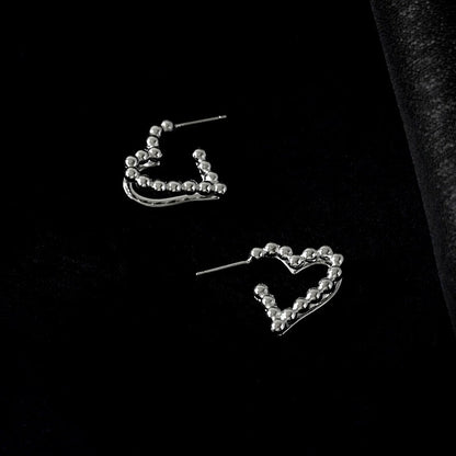 14K Gold-Plated Elegant Double-Layer Hollow Heart Earrings