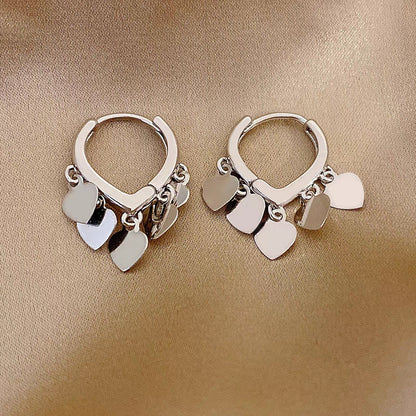 14K Gold-Plated Elegant Heart-Design Earrings