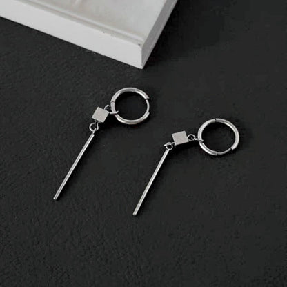 14K Gold-Plated Elegant Long Square Tassel Earrings