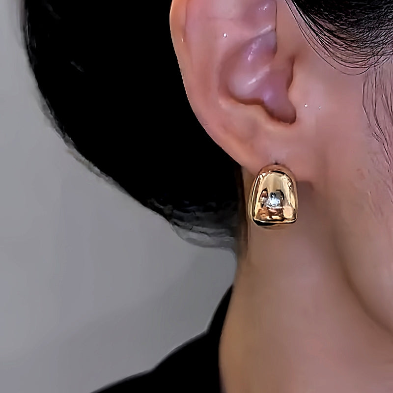 14K Gold-Plated Elegant Oil Drop Earrings