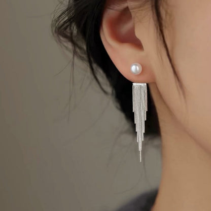 14K Gold-Plated Elegant Pearl Earrings