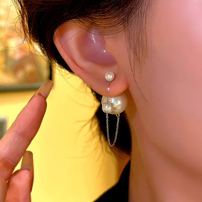 14K Gold-Plated Elegant Pearl Earrings