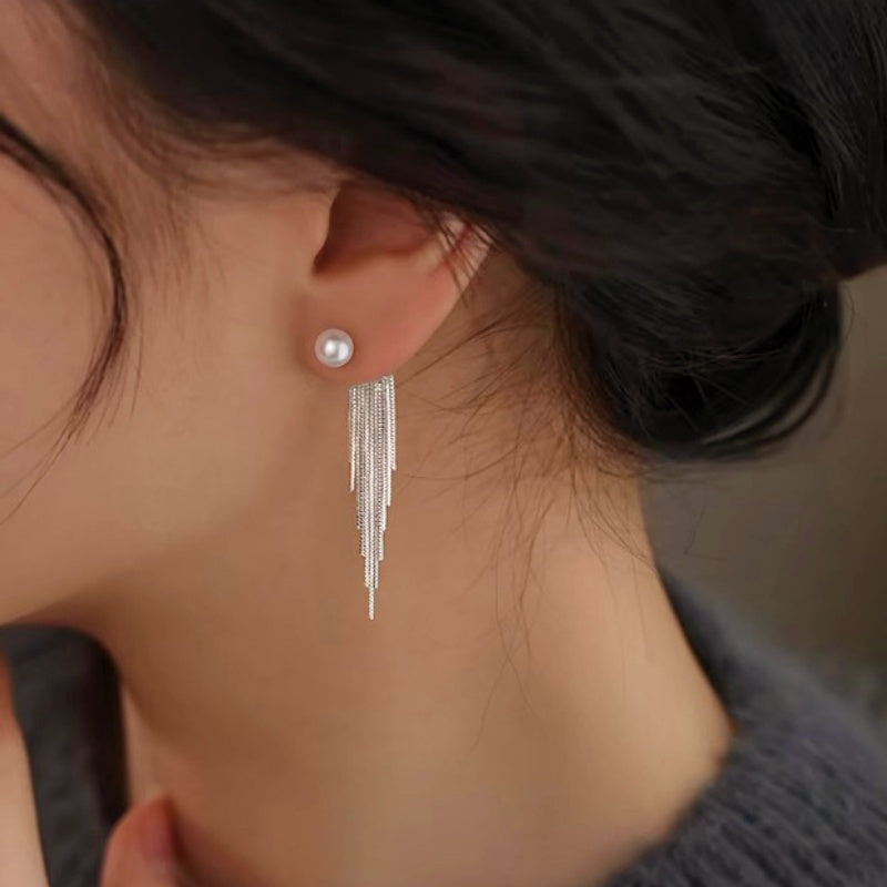 14K Gold-Plated Elegant Pearl Earrings