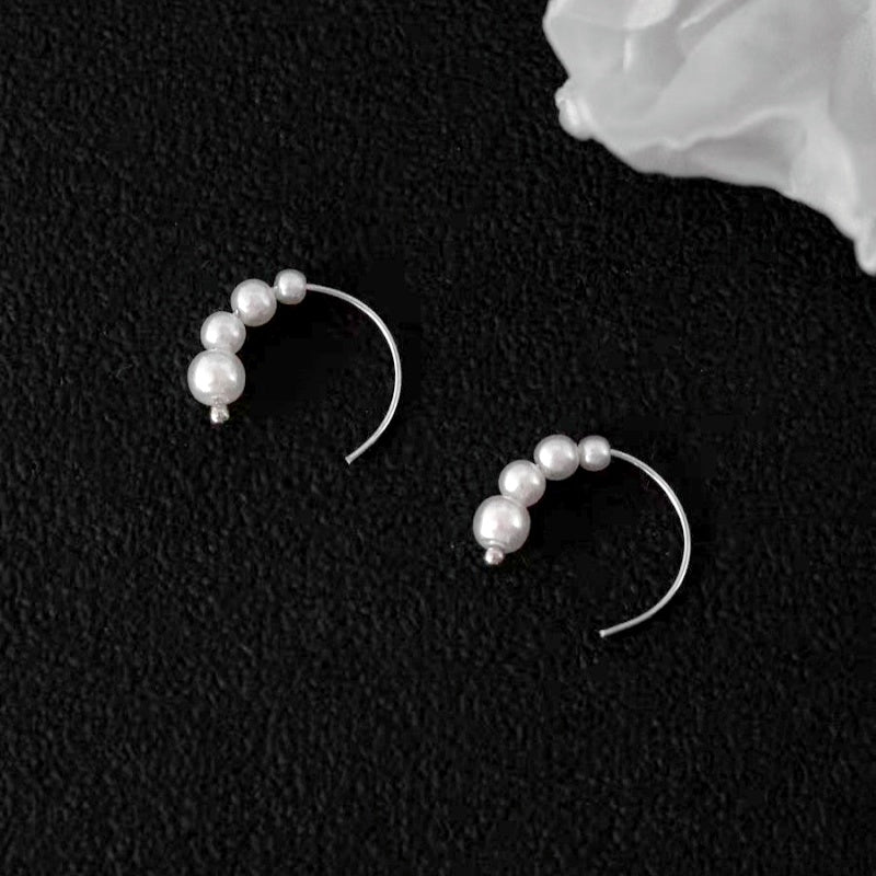 14K Gold-Plated Elegant Pearl Threader Earrings