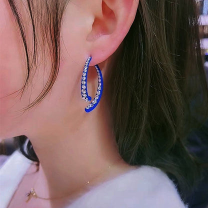 14K Gold-Plated Elegant Rhinestone Earrings