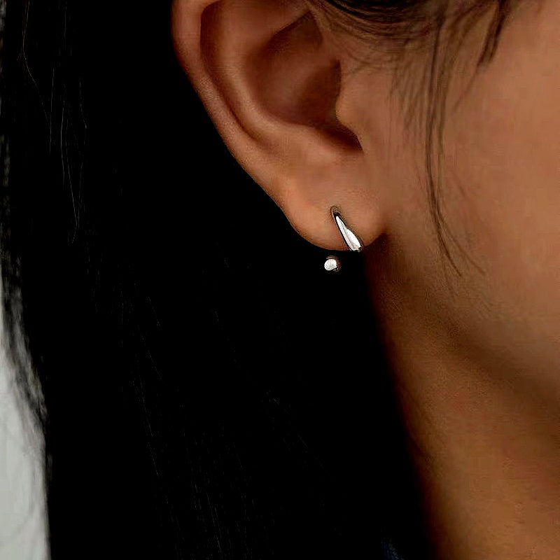 14K Gold-Plated Elegant Screw-In Small Water Drop Earrings
