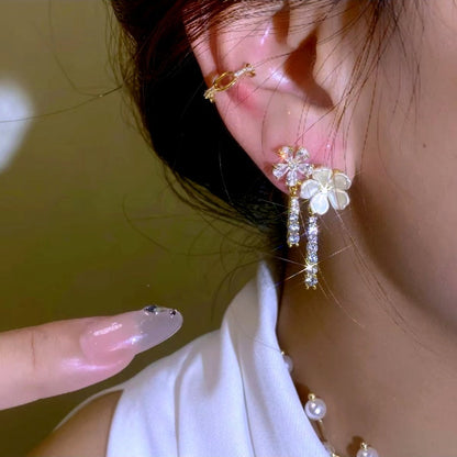 14K Gold-Plated Elegant Secret Garden Tassel Summer Earrings