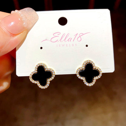 14K Gold-Plated Elegant Simple Flower Stud Earrings