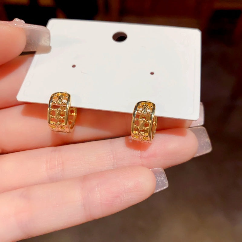 14K Gold-Plated Elegant Small Hoop Earrings