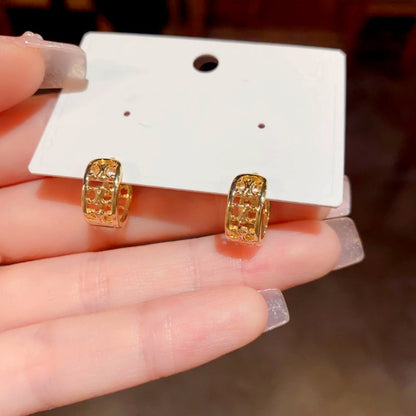 14K Gold-Plated Elegant Small Hoop Earrings