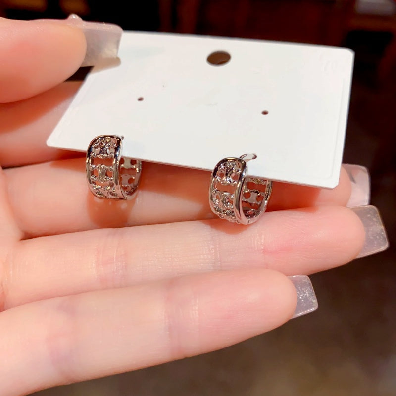 14K Gold-Plated Elegant Small Hoop Earrings