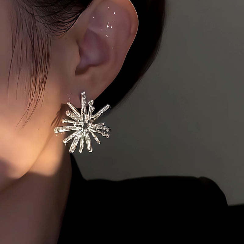 14K Gold-Plated Elegant Snowflake Earrings