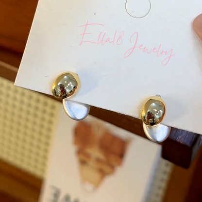 14K Gold-Plated Elegant Two-Piece Water Drop Earrings