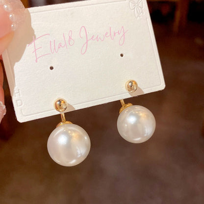 14K Gold-Plated Elegant Two Wear Pearl Earrings