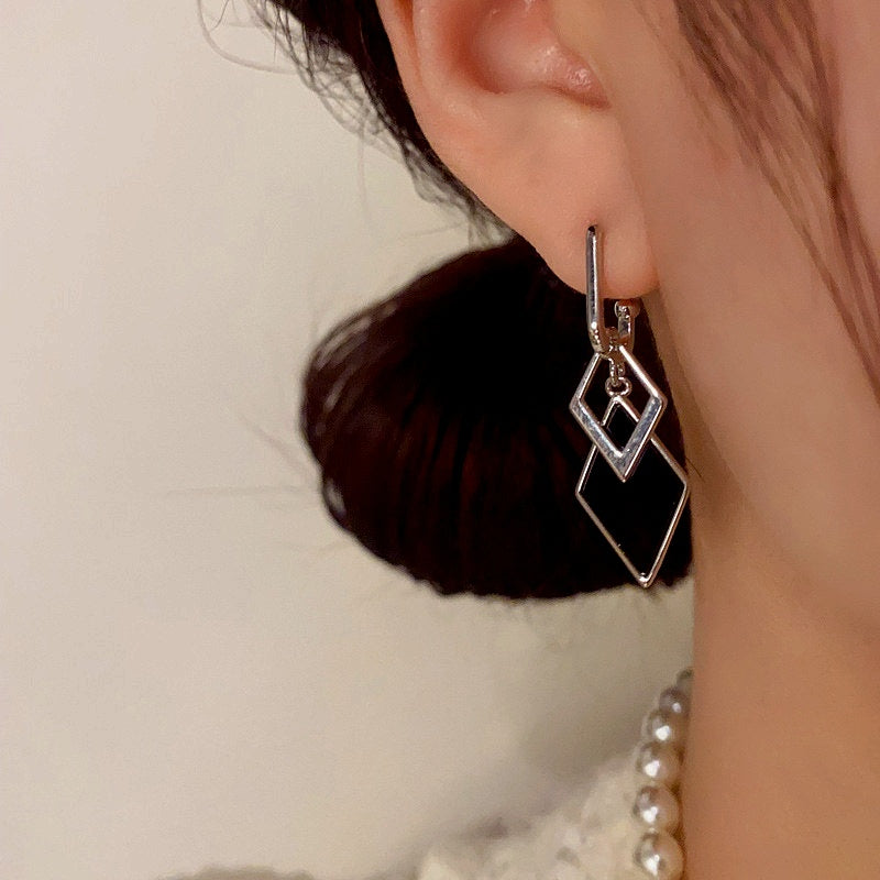 14K Gold-Plated Elegant Zircon Diamond Tassel Earrings