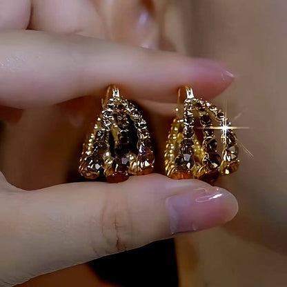 14K Gold-Plated Elegant Zircon Earrings