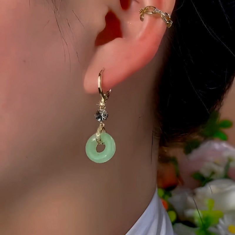 14K Gold-Plated Exquisite Ancient Style Peace Buckle Earrings