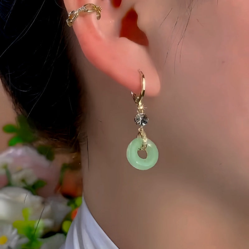 14K Gold-Plated Exquisite Ancient Style Peace Buckle Earrings