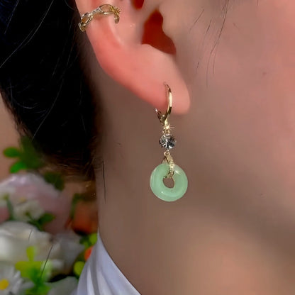 14K Gold-Plated Exquisite Ancient Style Peace Buckle Earrings