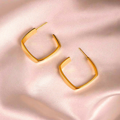 14K Gold-Plated Fashion Irregular Geometric Earrings