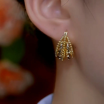 14K Gold-Plated Firework Tassel Bead Earrings