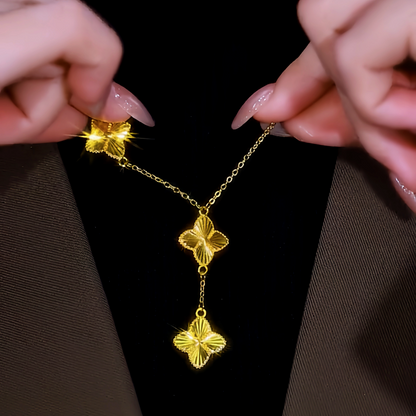 14K Gold-Plated Four-Leaf Clover Necklace