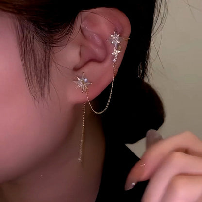 14K Gold-Plated French Retro Ear Bone Clip Earrings