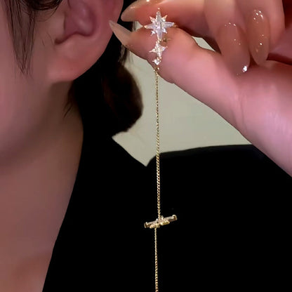 14K Gold-Plated French Retro Ear Bone Clip Earrings
