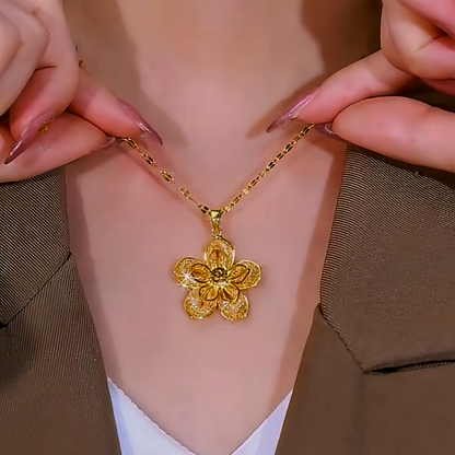 14K Gold-Plated Golden Flower Necklace