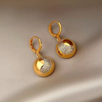 14K Gold-Plated Half-Circle Crescent Earrings