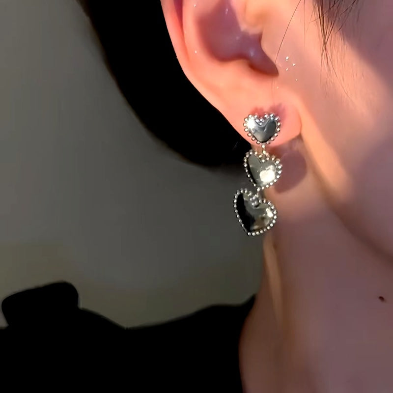 14K Gold-Plated Heart-Design Earrings