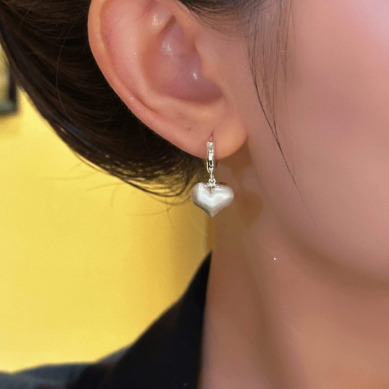 14K Gold-Plated Heart-Design Earrings
